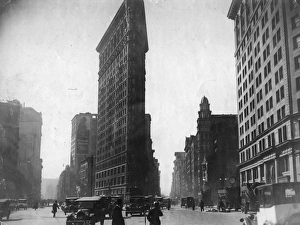 <b class=qtipBold><figcaption>Flatiron Building</figcaption></b><br>The Fuller Building (built in 1902), known as the 'Flatiron' Building, on Broadway, Fifth Avenue and 23rd Street, New York City. (Photo by General Photographic Agency/Getty Images)<br><em>© This content is subject to copyright.</em> Flatiron Building