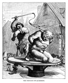 <b class=qtipBold><figcaption>Flogging of Quasimodo</figcaption></b><br>Flogging of Quasimodo - Scanned 1880 Engraving Flogging of Quasimodo