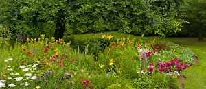 Flower garden, Knowlton, Eastern Townships, Quebec, Canada Flower garden, Knowlton, Eastern Townships, Quebec, Canada