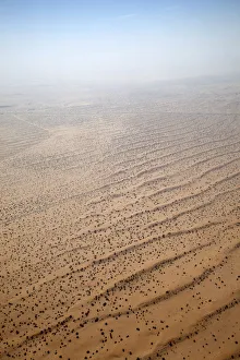 Flying over a settlement in the desert of the United Arab Emirates Flying over a settlement in the desert of the United Arab Emirates