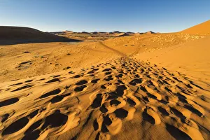 Footprints in the Sand and pathways created from the multitude of Tourists who visit Footprints in the Sand and pathways created from the multitude of Tourists who visit