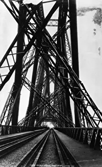 <b class=qtipBold><figcaption>Forth Bridge</figcaption></b><br>The North cantilever of the Forth Bridge, spanning the Firth of Forth at Queensferry. The steel cantilever construction was designed by John Fowler and Benjamin Baker to carry a double-track railway line and a road over the river. When it was completed in 1890 it was the longest bridge of its kind and considered a great achievement in engineering. (Photo by James Valentine/Getty Images)<br><em>© This content is subject to copyright.</em> Forth Bridge