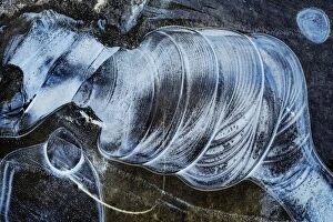 Braided River Gallery: Foxy Michelin Man - River Sligachan Ice Abstraction #3