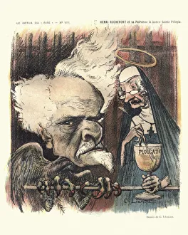 French satirical cartoon - Victor Henri Rochefort French satirical cartoon - Victor Henri Rochefort