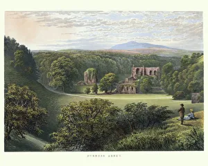 Furness Abbey, Cumbria, England 19th Century Furness Abbey, Cumbria, England 19th Century