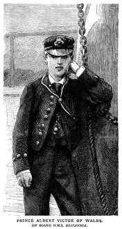 The future Duke of Clarence on HMS Britannia The future Duke of Clarence on HMS Britannia
