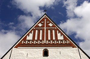 Gable of St. Marys Cathedral in Porvoo, Finland, Europe Gable of St. Marys Cathedral in Porvoo, Finland, Europe
