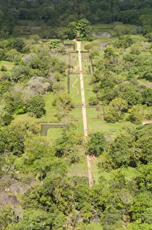 Gardens from above, Sigiriya or Lion Rock Fortress, Sri Lanka Gardens from above, Sigiriya or Lion Rock Fortress, Sri Lanka