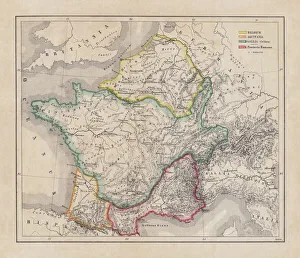 Maps Gallery: Gaul in the time of Julius Caesar, published in 1867