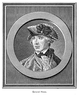 General William Howe British military commander engraving 1895 General William Howe British military commander engraving 1895