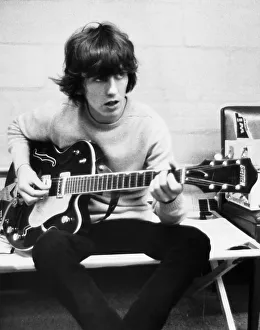 George Harrison Playing Guitar Print, 1967