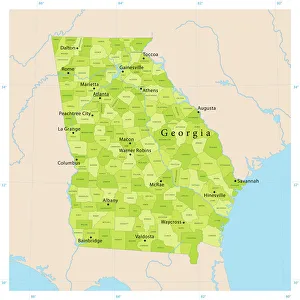 Georgia State Vector Map Georgia State Vector Map