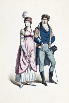German couple in traditional clothing from 1800 German couple in traditional clothing from 1800