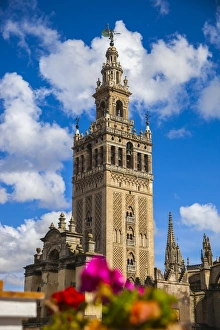 Giralda and cathedral in Seville in Andalusia Giralda and cathedral in Seville in Andalusia