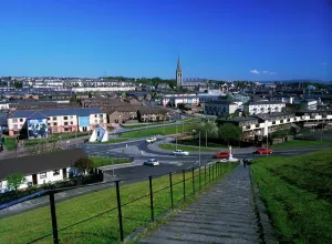 County Londonderry Prints: Steps to the Bogside Print, Derry City Ireland