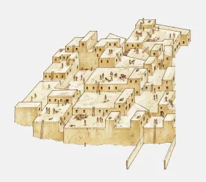 Prints of Catal Huyuk, ancient settlement in Anatolia, Turkey, from c. 6500 BC Catal Huyuk Prints: Catal Huyuk Ancient Anatolian Settlement Print