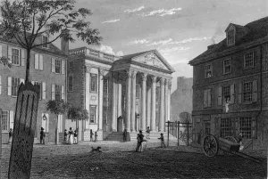 Alexander Hamilton Prints: First Bank of the United States Engraving Print, 1831
