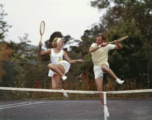 Tennis Prints: Retro Tennis Court Print