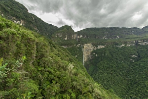Gocta Waterfall, 771m, with the surrounding cloud forest, Cocachimba, Amazonas, Peru, South America Gocta Waterfall, 771m, with the surrounding cloud forest, Cocachimba, Amazonas, Peru, South America