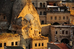 Goreme town in early morning, Cappadocia, Turkey Goreme town in early morning, Cappadocia, Turkey