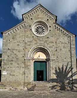 Gothic Style Facade Of Saint Peters Church, Corniglia, Cinque Terre National Park Gothic Style Facade Of Saint Peters Church, Corniglia, Cinque Terre National Park