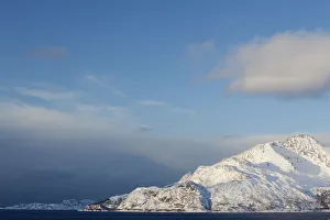 Grotfjord in winter, Tromso, Norway, Europe Grotfjord in winter, Tromso, Norway, Europe
