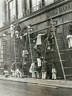 Images Dated 24th August 2012: Group of painters on ladders