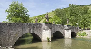 Grunbachbrucke bridge over the Grunbach river, Gerlachsheim, Baden-Wurttemberg, Germany Grunbachbrucke bridge over the Grunbach river, Gerlachsheim, Baden-Wurttemberg, Germany