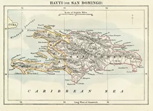 Haiti and Dominican republic map 1883