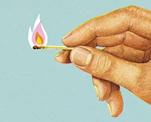Thumb Gallery: Hand Holding Lit Match