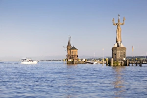 Harbour entrance of Konstanz with the Imperia statue, Lake Constance, Konstanz, Baden-Wuerttemberg, Germany Harbour entrance of Konstanz with the Imperia statue, Lake Constance, Konstanz, Baden-Wuerttemberg, Germany