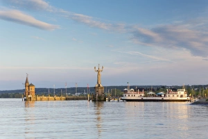 Harbour entrance of Konstanz with the statue of Imperia and the historic ferry Konstanz Harbour entrance of Konstanz with the statue of Imperia and the historic ferry Konstanz