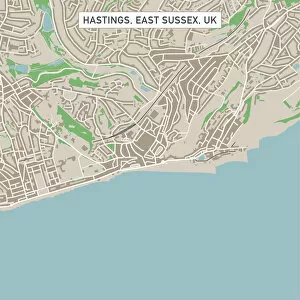 Hastings Gallery: Hastings East Sussex UK City Street Map