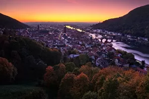 Images Dated 15th October 2011: Heidelberg at autumn twilight