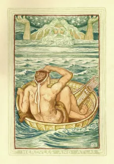 <b class=qtipBold><figcaption>Hercules and Atlas - Greek mythology</figcaption></b><br>Hercules is a Roman divine hero and in Greek mythology is known as Heracles. In this illustration he is seen in a meeting with Atlas the Titan, who is asking Heracles to hold up the heavens for him.<br><em>© Digitally restored by Linda Steward - Copyright Linda Steward</em> Hercules and Atlas - Greek mythology