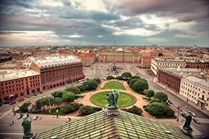High angle view from St. Isaacs Cathedral, Russia High angle view from St. Isaacs Cathedral, Russia