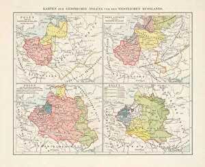 Poland Collection: Historical maps of Poland, Prussia, Lithuania and Western Russia