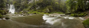 Hoechfall waterfall in autumn, near Teufen in Appenzell, Switzerland, Europe Hoechfall waterfall in autumn, near Teufen in Appenzell, Switzerland, Europe