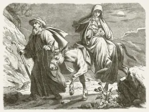 The Holy Family on the Flight into Egypt, published 1877 The Holy Family on the Flight into Egypt, published 1877
