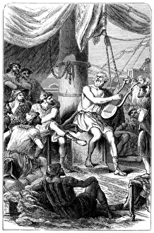 Homer delights the strange fishermen by his singing Homer delights the strange fishermen by his singing