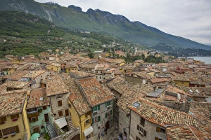 Houses in Malcesine on Lake Garda, Malcesine, Verona province, Italy Houses in Malcesine on Lake Garda, Malcesine, Verona province, Italy