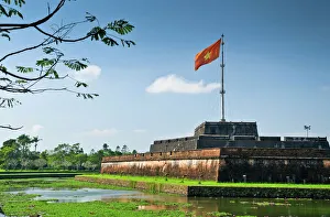 Hue Citadel, flag tower, Hue, North Vietnam, Vietnam, Southeast Asia, Asia Hue Citadel, flag tower, Hue, North Vietnam, Vietnam, Southeast Asia, Asia