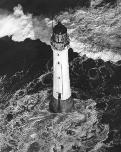 Prints of 16th December 1955: Bell Rock lighthouse, near Arbroath, off the Angus Coast Scotland Prints: Bell Rock Lighthouse Print, 16th December 1955