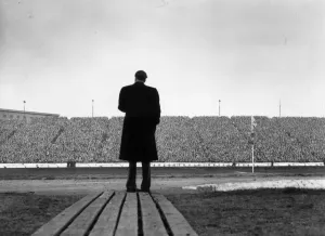 Prints of US evangelist Billy Graham addresses a crowd of football supporters at Stamford Bridge, London, during half-time at the match between Chelsea and Newcastle United Northern Ireland Prints: Fine Art Storehouse Print: Billy Graham at Stamford Bridge
