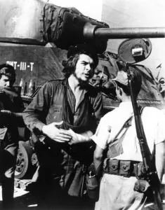 Prints of Argentinian-born Cuban revolutionary Ernesto Che Guevara (1928 - 1967) during the battle of Santa Clara. (Photo by Keystone/Getty Images) Legends And Icon Prints: Che Guevara Print: Battle of Santa Clara