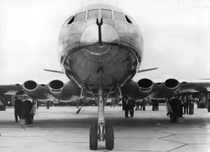 Prints of 20th July 1949: The prototype of the de Havilland Comet turbo-jet airliner, built at Hatfield, Hertfordshire Hatfield Prints: Fine Art Storehouse Print: Comet Prototype 20th July 1949