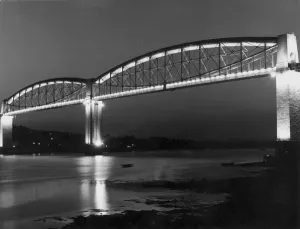 Royal Albert Bridge Prints: Floodlit Bridge