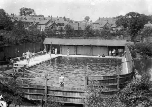 Bournville Swimming Baths Print, 1909