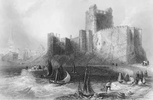 Carrickfergus Castle Print circa 1700
