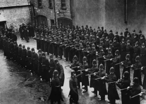 Derry By-Election Print 1913: RIC Inspectors in Derry City